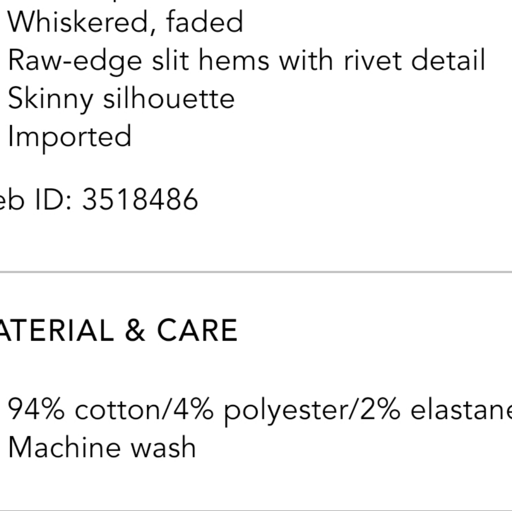 Frame Le Skinny De Jeanne Slit Rivet Raw-edge Jeans in Fayette - Picture 9 of 9